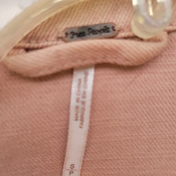 Free People Lace Up Motorcycle Jacket size Small Color Rose Oversized - Picture 11 of 13